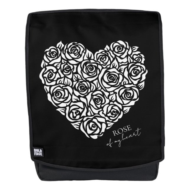 Rose Meines Herzens Rucksack (Vorderseite)
