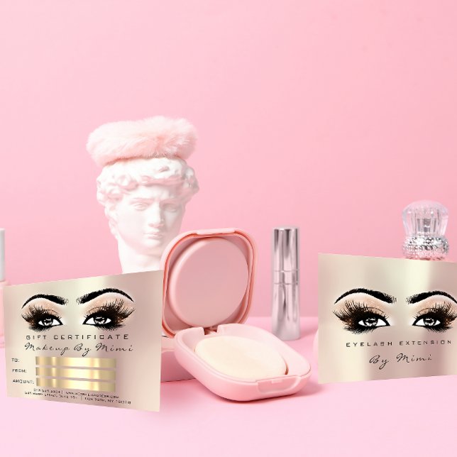 Rose Metallic Lash Makeup Artist Certificate Gesch (Von Creator hochgeladen)