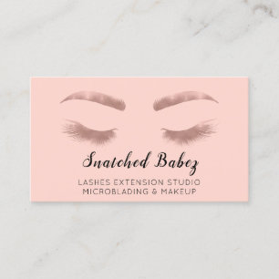 Rose Microblade Makeup Eyelash Extension QR Code Visitenkarte
