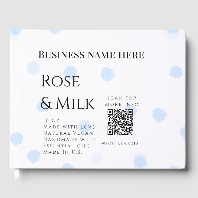 Rose Milch handgefertigte Seife QR-Code hinzufügen Gästebuch (Vorderseite)