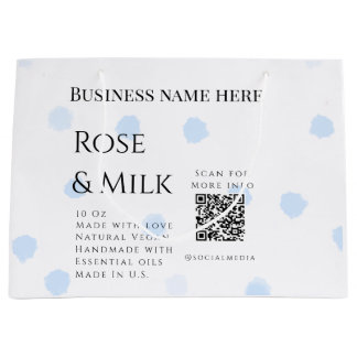 Rose Milch handgefertigte Seife QR-Code hinzufügen Große Geschenktüte