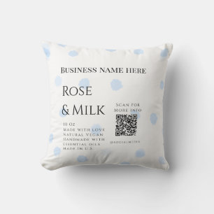 Rose Milch handgefertigte Seife QR-Code hinzufügen Kissen