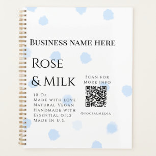 Rose Milch handgefertigte Seife QR-Code hinzufügen Planer