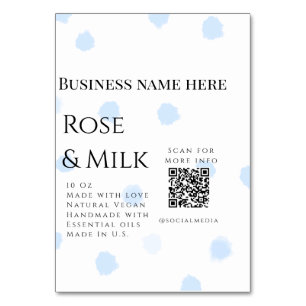 Rose Milch handgefertigte Seife QR-Code hinzufügen Tischnummer