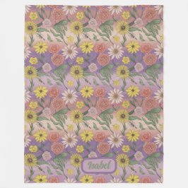 Rose, Milchprodukte, Sonnenblumen und Lilien Fleecedecke