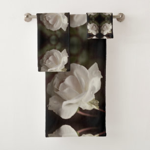 Rose mit Abstrakten Vintagen Raindrops Badhandtuch Set
