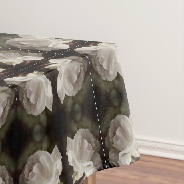 Rose mit Abstrakten Vintagen Raindrops Tischdecke (Beispiel)