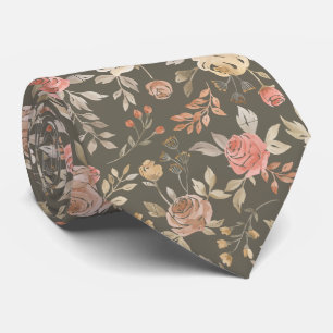 Rose mit dunklem Schnittmuster Krawatte