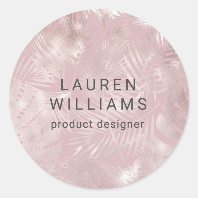 Rose mit eleganten Imitaten aus goldenem  Runder Aufkleber (Vorderseite)