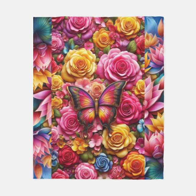 Rose mit flachliegender Fleece: Komfort mit sanfte Fleecedecke (Vorderseite)