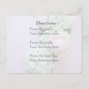 Rose mit Hydrangea-Fade Hochzeitsrichtung Begleitkarte