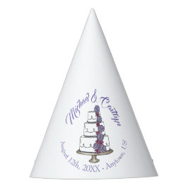 Rose mit lila Zuckerguss, gestufte Blumenkuchen Partyhütchen