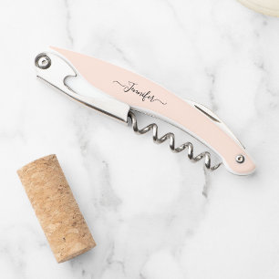 Rose Mit Monogramm Bierbraun Korkenzieher Flaschen