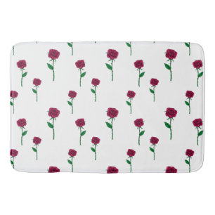 Rose mit romantischem Valentinstag-Design Badematte