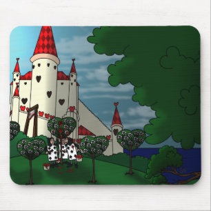 Rose mit rotem Mousepad