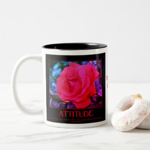Rose mit Thorns Leben Inspiration Zitat Zweifarbige Tasse
