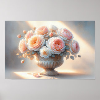 Rose mit Vasen Kunst Poster