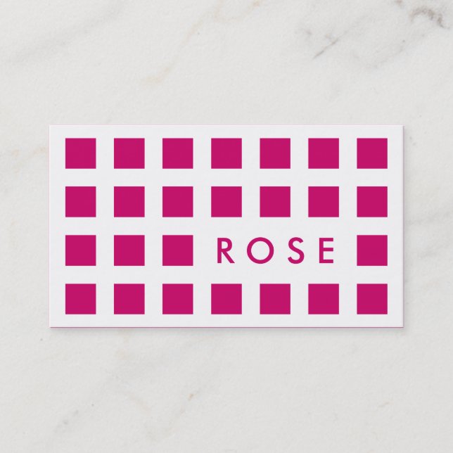 ROSE (Mod-Quadrate) Visitenkarte (Vorderseite)