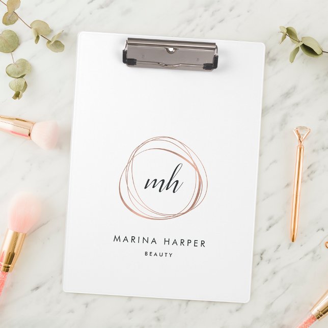 Rose-Monogram-Logo für abstrakte Imitate Klemmbrett (Von Creator hochgeladen)