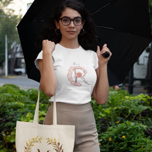 Rose Monogram R T - Shirt : Die Eleganz der Natur (Von Creator hochgeladen)