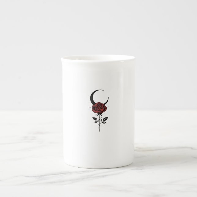 Rose Moon Mug Prozellantasse (Vorderseite)