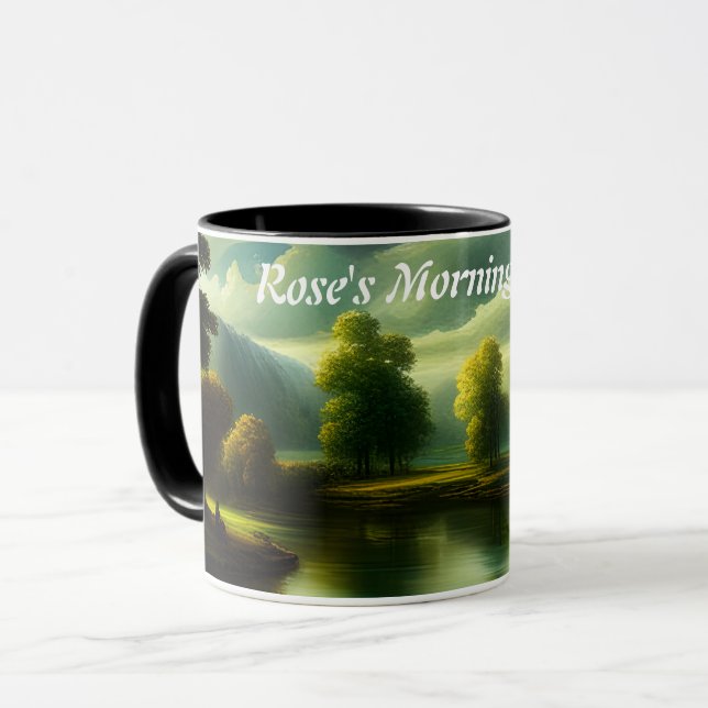 Rose Morgenkaffee Personalisiert anpassbar Tasse (Vorderseite Links)