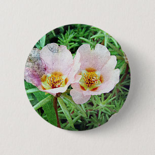 Rose Moss Blume Button