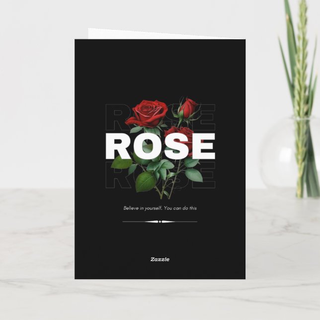 Rose Motivationskarte  Programm (Rückseite)