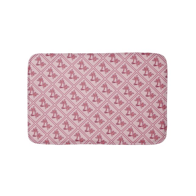 Rose Muster Bath Mat Badematte (Vorderseite)