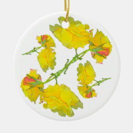 Rose Muster. Keramik Ornament