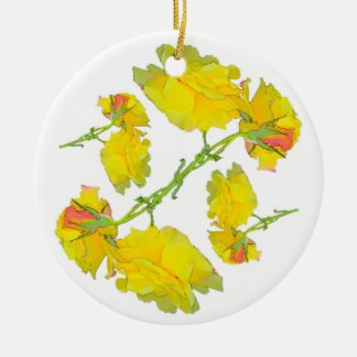 Rose Muster. Keramik Ornament