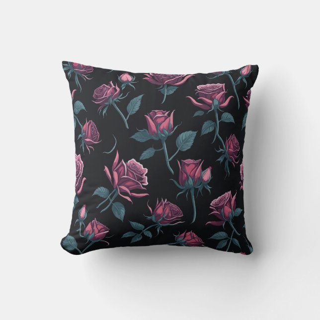 Rose Muster Pillow Kissen (Vorderseite)