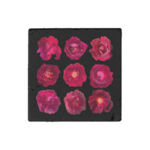 Rose Muster Square Magnet