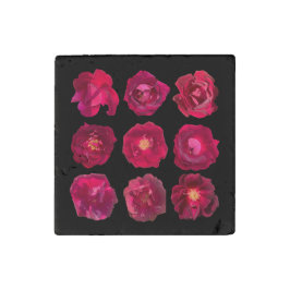 Rose Muster Square Magnet