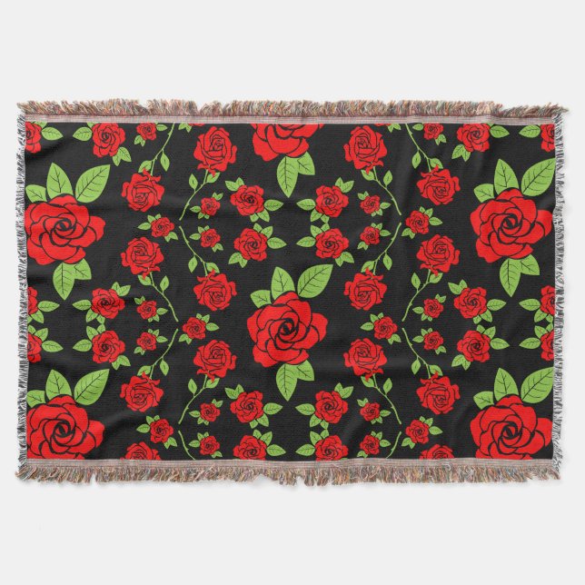 Rose Muster Zuhause Geschenke Decke (Vorderseite)