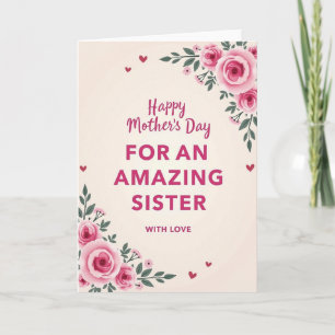 Rose Muttertag Schwester Karte