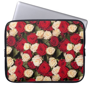 Rose, nahtlos, elegante Kacheln Laptopschutzhülle