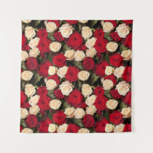 Rose, nahtlos, elegante Kacheln Wandteppich