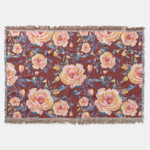 Rose, nahtlos, rotes Hintergrundmuster Decke