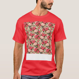 Rose Nahtloses Muster Hübsche Blume Blüten T-Shirt