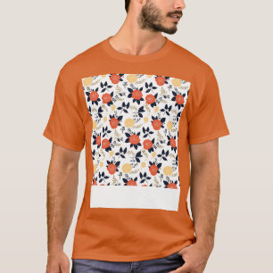 Rose Nahtloses Muster Hübsche Blume Blüten T-Shirt