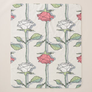 Rose nahtloses Muster Sherpadecke