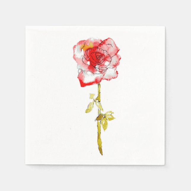 Rose Napkin Serviette (Vorderseite)