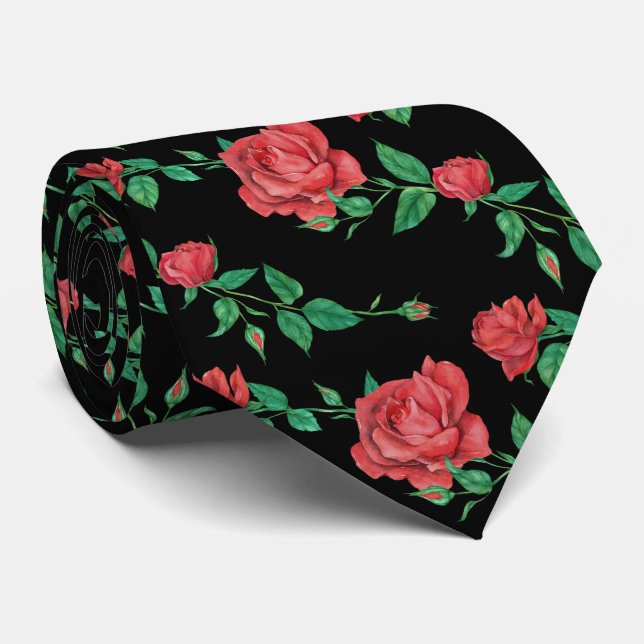 Rose Neck Tie Krawatte (Gerollt)