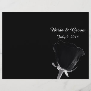Rose Noire Folded Wedding Programm