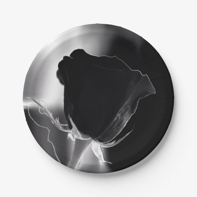 Rose Noire Pappteller (Vorderseite)