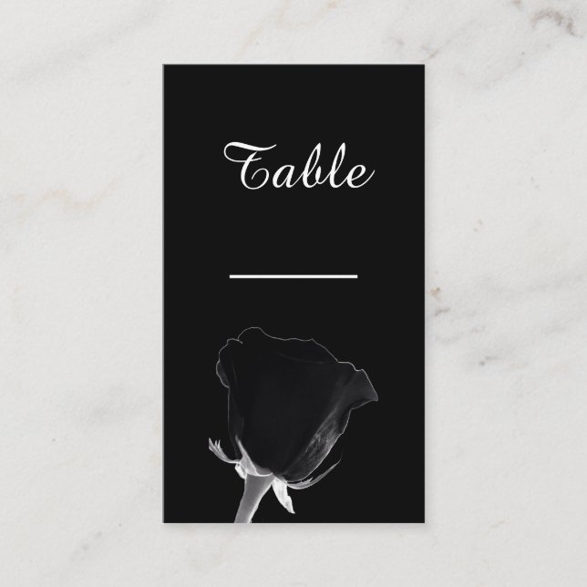 Rose Noire Table Card Platzkarte (Vorderseite)