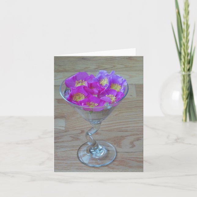 Rose-Note-Karte Karte (Vorderseite)