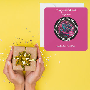 Rose Nüchternheitsabzeichen   12-Schritte-Wiederhe Karte