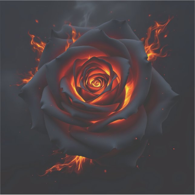 Rose of Fire  Aufkleber (Vorderseite)